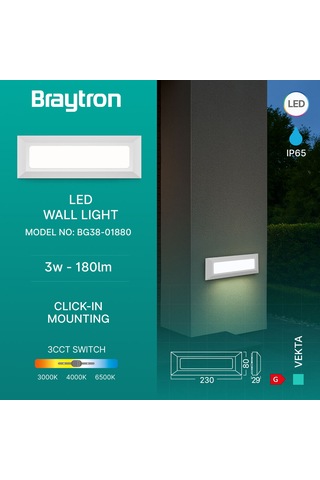 3w Modern Beyaz 3 Renk Slim Led Armatür - Yüksek Verimli 3w Modern Beyaz 3 Renk Slim Led Armatür - Yüksek Verimli