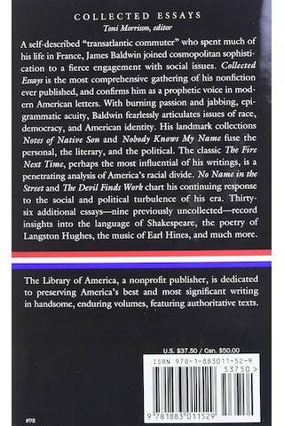James Baldwin: Collected Essays Loa 98 : Notes Of A Native Son / Nobody Knows My Name / The Fire Next Time / No Name İn The Street / The Devil Finds Work: 1