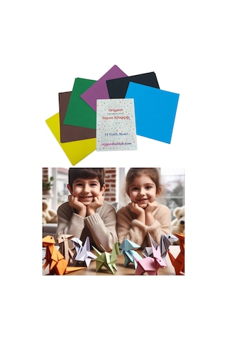 Origami Kağıdı - 50 Adetli Sade Renkli Origami Seti