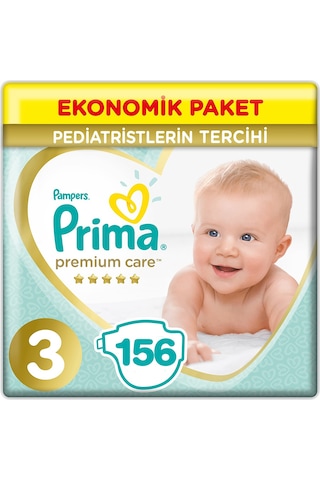 Prima Premium Care 3 Beden Ekonomik Paket 6-10 KG 3 x 52 156 Adet