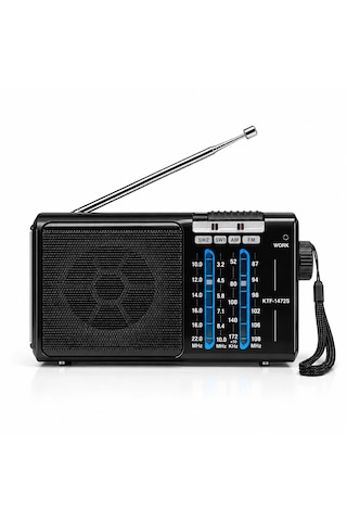 Ultratekno Ktf-1472s Solar Panelli 4 Band Şarjlı Radyo Fm Am Sw1 Sw2 El Fenerli