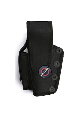 Siyah Asker Silah Kılıfı Çıt Çıtlı Askeri Kılıf 9 Mm Siyah