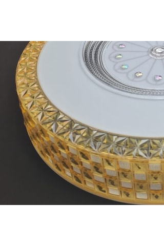 45w Dekoratif Desenli Armatür Sıva Üstü Sarı Sırma Sarı
