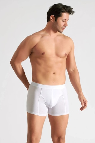 Kit İç Giyim Tutku 8'li Elastan Penye Erkek Boxer Beyaz