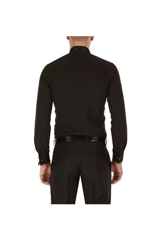 Efor Slim Fit Duble Manşet Ata Yaka Siyah Damatlık Smokin Gömlek Gk 148 Siyah