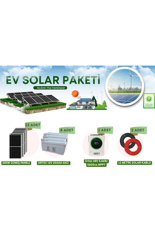 Bahçe Yayla Karavan Villa Paketi Solar Sistem