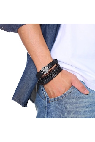 Gogoey Dbs3535 Erkek Deri Bileklik Çok Renkli