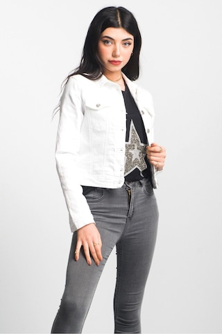 Bold & Young Gül Kurusu Power Strech Kot Mont beyaz