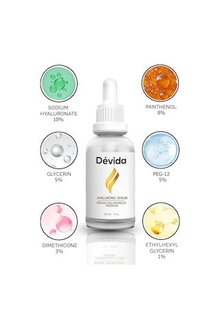 Devida Nemlendirici Aydınlatıcı Hyaluronique Premium Serum Aura Series A250 30 ML