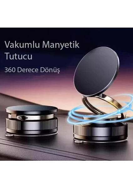 360 Dönen Magsafe Destekli Telefon Tutucu Vakumlu Katlanabilir Tüm Cihazlarla Uyumlu Diğer