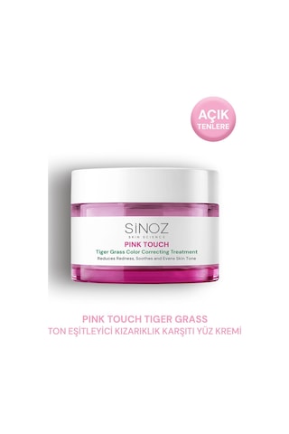 Sinoz Pink Touch Tiger Grass Anında Ton Eşitleyici Onarıcı Yüz Bakım Kremi 15 ML