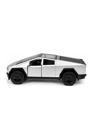 Gümüş Metal Elektrikli Pick-up Oyuncak Araba Açılır Kapılı Çekmeceli Bagajlı Model Araç