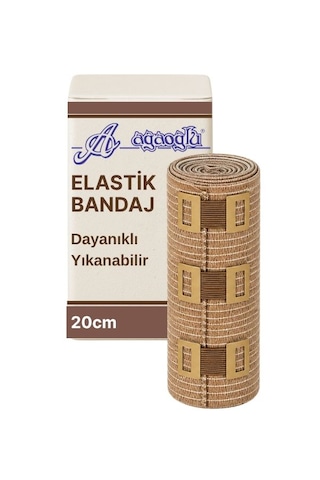 Elastik Bandaj 20cm, 4 Klipsli 4,5 Metreye Kadar Uzar, Spor Ve Günlük Kullanım