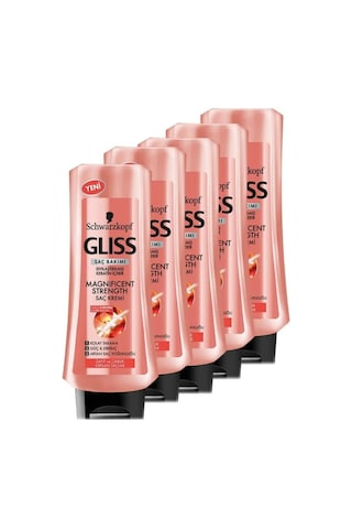 Schwarzkopf Gliss Magnificent Strength Saç Bakım Kremi 5 x 360 ML