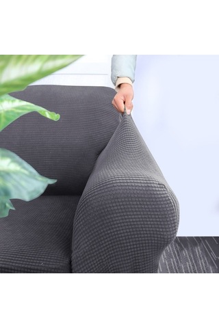 Çift Kişilik Derin Gri Polar Kumaş Koltuk Kılıfı - Esnek Ve Dayanıklı Çok Renkli Çok Renkli