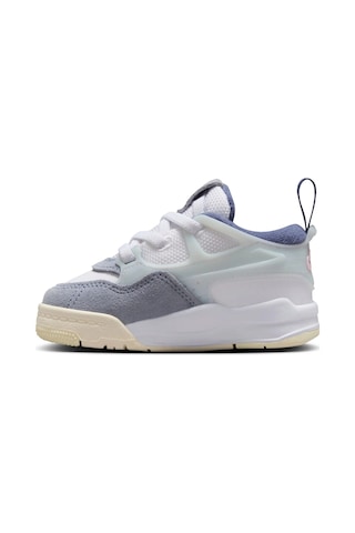 Nike Jordan 4 Rm Td Leather Sneakers Hakiki Deri Lastik Bağcıklı Çocuk Spor Ayakkabı Beyaz Mavi Beyaz - Mavi
