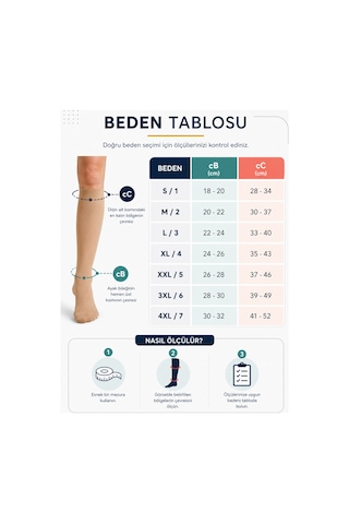 Çorabı Diz Altı Burnu Açık Kompresyon Çorabı Ccl2 Sıkıştırmalı
