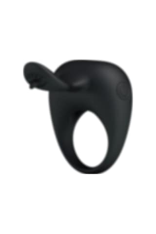 xShopum Titreşimli Klitoris Uyarıcılı Silikon Penis Halkası Stimulating Tongue