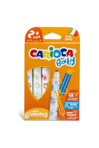 Carioca Jumbo Bebek Süper Yıkanabilir Keçeli Boya Kalemi 6 Lı