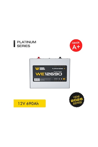 Werer Energy 12V 690Ah LiFePO4 Platinum Series Bluetooth'lu Lityum Demir Fosfat Akü