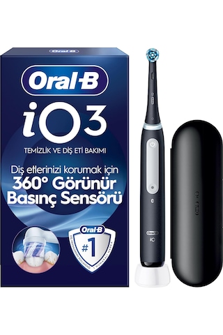 Oral-b Io3 Siyah Şarjlı/elektrikli Diş Fırçası, 1 Fırça Başlığı,