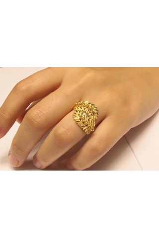 14 Ayar Altın Taşsız Dorika Toplu Yüzük Guler1003018-19