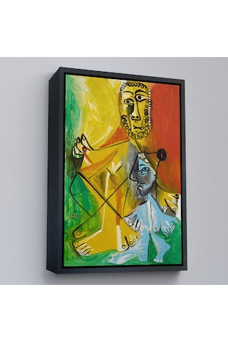 Çerçeveli Pablo Picasso - Adam Ve Çocuk Tablosu - Homme Et Enfant-7328