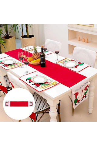 Suntek Noel Tatili Partisi Nakış Masa Amerikan Servisi Runner