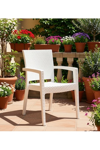 Novussi Paris Rattan Koltuk 4'lü Paket Beyaz
