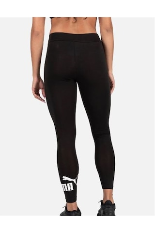 Puma Ess Logo Leggings - Kadın Siyah Spor Tayt - 586832 01 Siyah