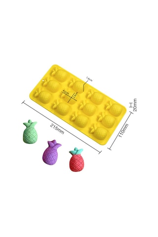 Silikon Kek Kalıp Ananas Kalıbı Şeker Hamuru Jelibon Silikon Kalıbı Renkli