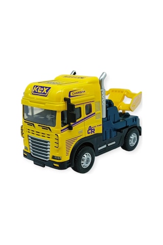 Metal Tır 1:24 - Sesli Işıklı Tır 13 Cm - Sarı Lisinya
