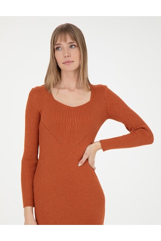 Pierre Cardin Kadın Kiremit Elbise Triko 50280230-vr031 Kiremit