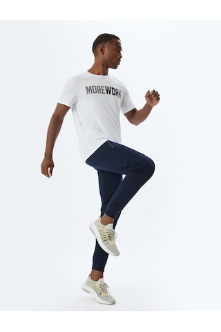 Koton Spor Eşofman Altı Jogger Beli Bağcıklı Dikiş Detaylı Cepli Pamuk Karışımlı Lacivert 5wam40095nk Lacivert