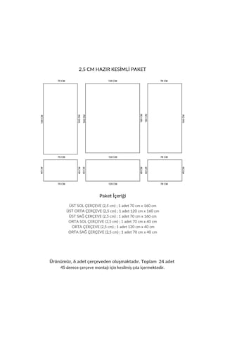 Diecor Dekoratif Boyanabilir Montaja Hazır 2.5cm Duvar Çıtası Kolay Uygulanır Ustalık Gerekmez Dıy Beyaz 2,5 Cm Model:xa261