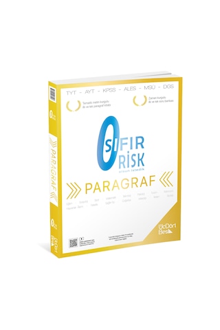 TYT Paragraf Sıfır Risk Soru Bankası - Üç Dört Beş Yayınları TYT Paragraf Sıfır Risk Soru Bankası - Üç Dört Beş Yayınları