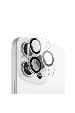 Apple Uyumlu iPhone 16 Pro 3D Kamera Camı Lens Koruyucu Şeffaf Al3403
