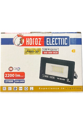 Horoz 068-008-0020 Pars-20 Led Projektör 20w Sarı Işık