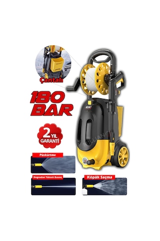 Millian MLN-DFWS001 180 Bar - 4500 W Bakır Sargılı Yüksek Basınçlı Yıkama Makinesi