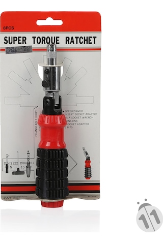 8 Parça Mafsallı Tornavida Bits Set CrV Tam Profesyonel