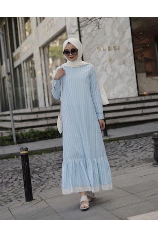 Pastelastore Neva Kadın Elbise Maxi Boy 1020-1 Mint Yeşili