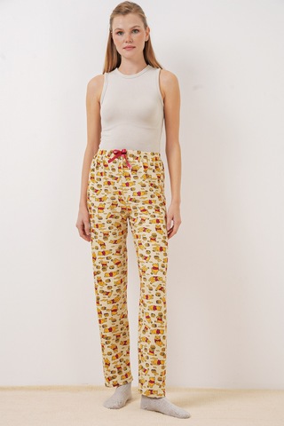 Bigdart 4323 Desenli Pijama Altı - M. Krem