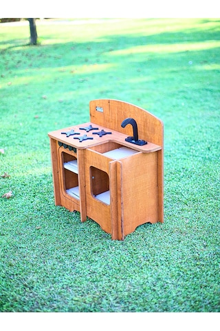 Mandu Ahşap Çocuk Dış Mekân Mutfak Ahşap Rengi