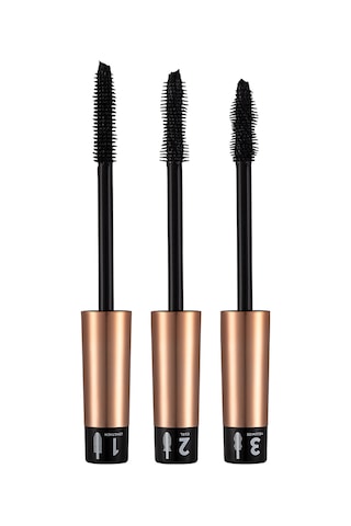 Flormar Triple Action Ayarlanabilen Fırçalı Maskara 001 (Siyah)