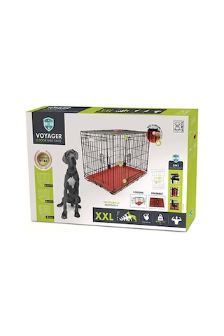 M-pets Voyager 2 Kapılı Köpek Kafesi Xxlarge Kırmızı 122x76x84 Cm 244-52027.05
