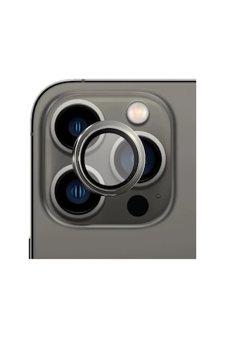 Safeus Safir Temperli Kamera Lens Koruyucu Apple Uyumlu iPhone 13 Pro Max Ve İle Siyah