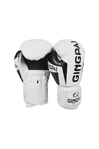 Reedark Erkek Kadın Universal Pu Muay Thai Kovboy Eldiveni, Spor Antrenman Dikdörtgen Torba Savaş Gloves, Ventilasyonlu 8oz Beyaz Beyaz