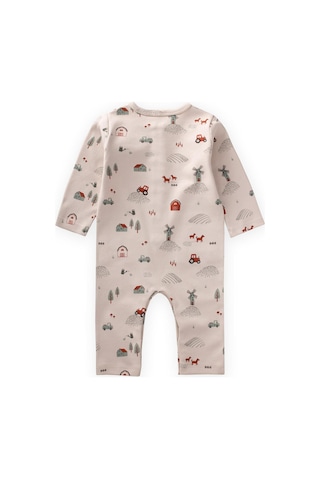 Cigit Baskılı Tulum 0-3 Yaş Bej Bej