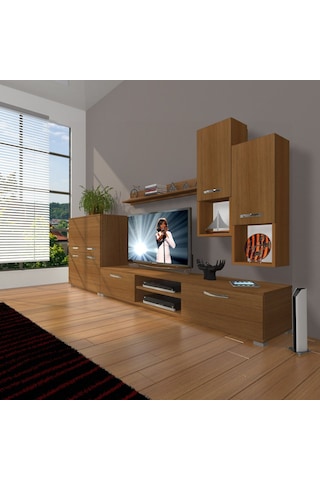 Decoraktiv Eko 6da Mdf Dvd Tv Ünitesi Tv Sehpası Ceviz