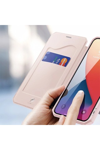 Dux Ducis Apple     Uyumlu iPhone 12/12 Pro Kılıf Mıkantıslı Kapaklı Flip Cover Kılıf Skin X Series Flip Case- 5775